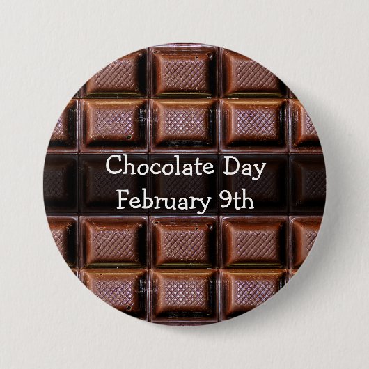 Chocolate Day February Food Holiday Button (Voorkant)