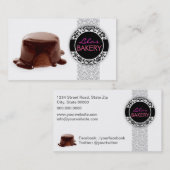 Chocolate dessert bakery Business card Visitekaartje (Voorkant / Achterkant)