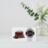Chocolate dessert bakery Business card Visitekaartje (Staand voorkant)