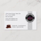 Chocolate dessert bakery Business card Visitekaartje (Achterkant)