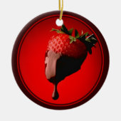 Chocolate Dipped aardbei Keramisch Ornament (Voorkant)
