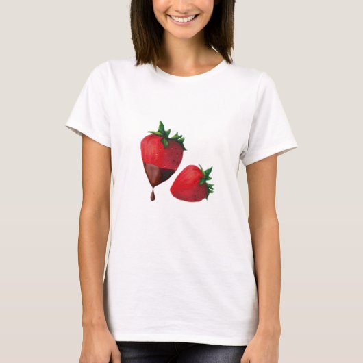 Chocolate Dipped aardbeien T-shirt (Voorkant)