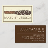 Chocolate Dipped Pretzel Rod Chocolatier Bakery Visitekaartje (Voorkant / Achterkant)