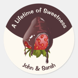 Chocolate Dipped Strawberry Lifetime of Sweetness Ronde Sticker