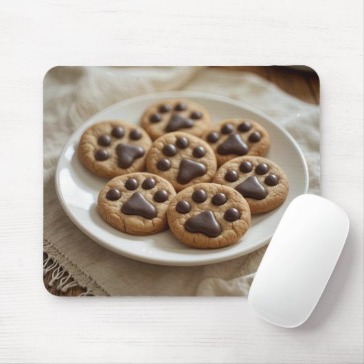 Chocolate Doggy Pawprint Cookies Muismat (Met muis)