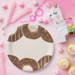 Chocolate Donut Delight Papieren Bordje