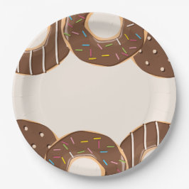 Chocolate Donut Delight Papieren Bordje