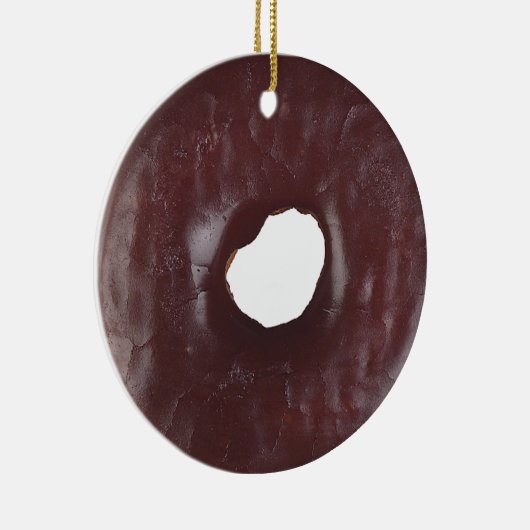 Chocolate Donut Keramisch Ornament (Rechts)