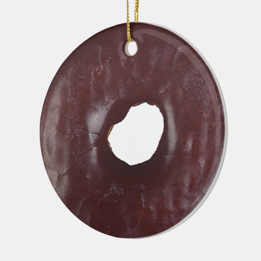 Chocolate Donut Keramisch Ornament (Links)