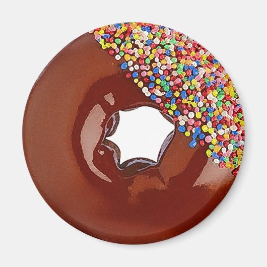 Chocolate Donut Magneet (Voorkant)