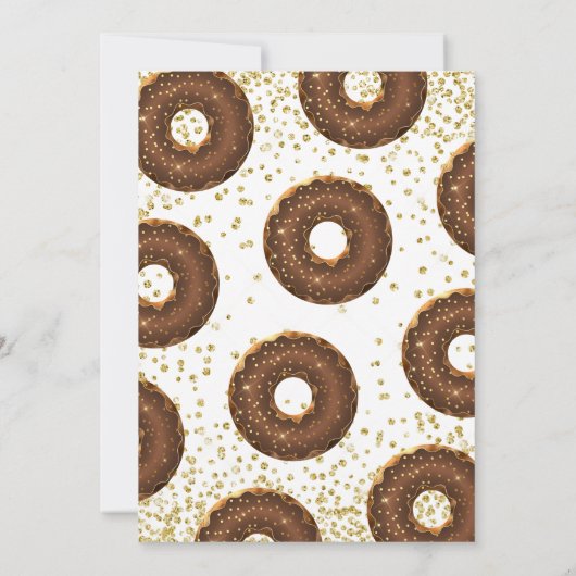 Chocolate Donut Oh Babies Twins Baby shower Kaart (Achterkant)