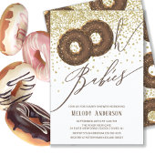 Chocolate Donut Oh Babies Twins Baby shower Kaart