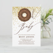 Chocolate Donut Oh Baby Neutraal Baby shower Kaart (Staand voorkant)