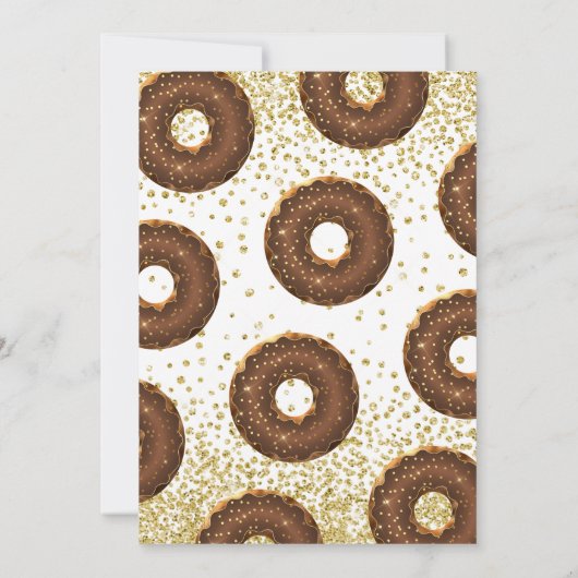 Chocolate Donut Oh Baby Neutraal Baby shower Kaart (Achterkant)