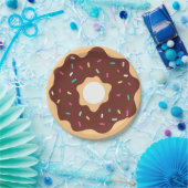 Chocolate Donut Papieren Bordje (Feest)