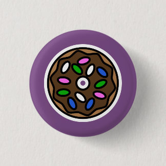 Chocolate Donut Ronde Button 3,2 Cm