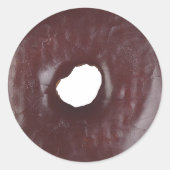 Chocolate Donut Ronde Sticker (Voorkant)