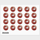 Chocolate Donut Ronde Sticker (Vel)