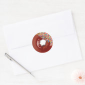 Chocolate Donut Ronde Sticker (Envelop)