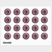 Chocolate Donut Ronde Sticker (Vel)