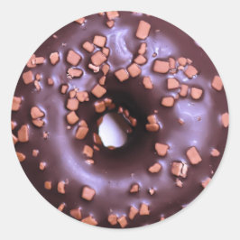 Chocolate Donut Ronde Sticker