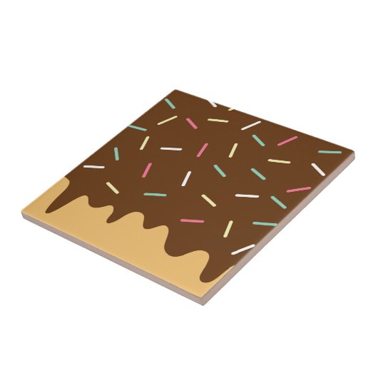 Chocolate Donut Tegeltje (Zijkant)