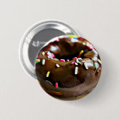 Chocolate Donut with Sprinkles Refrigerator Magnet Ronde Button 5,7 Cm (Voorkant /achterkant)