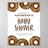Chocolate Donuts Baby shower Welkom Poster