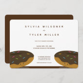 Chocolate Donuts Sprinkles Weddenschap White Brown Kaart (Voorkant / Achterkant)