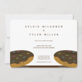 Chocolate Donuts Sprinkles Weddenschap White Brown Kaart (Voorkant)