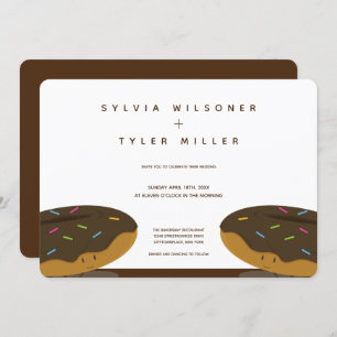 Chocolate Donuts Sprinkles Weddenschap White Brown Kaart