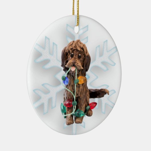 Chocolate Doodle Dog Ornament (Rechts)