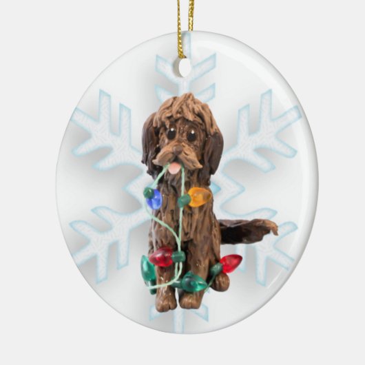 Chocolate Doodle Dog Ornament (Links)