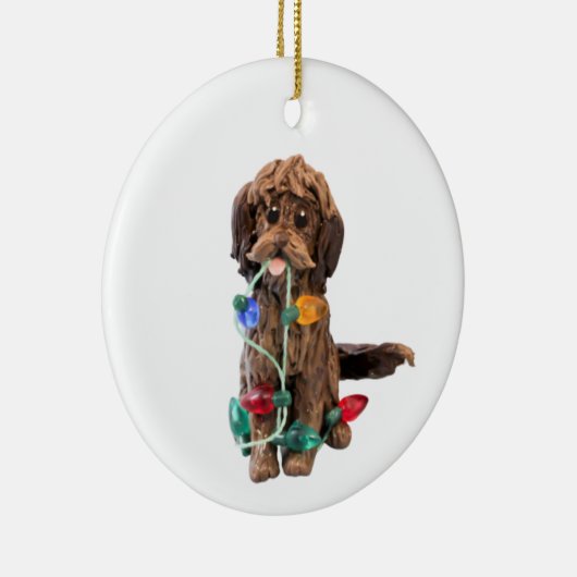 Chocolate Doodle Dog Ornament (Rechts)