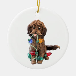 Chocolate Doodle Dog Ornament