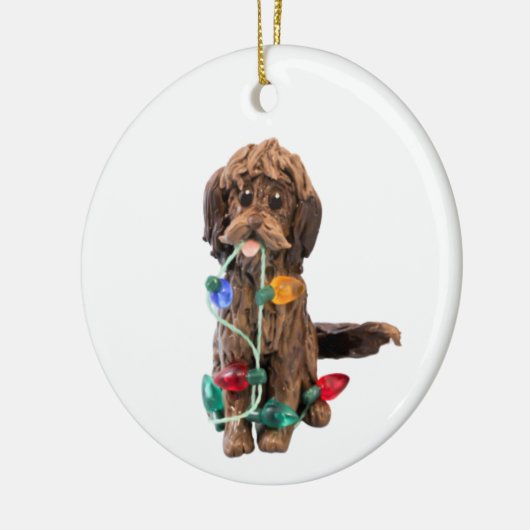 Chocolate Doodle Dog Ornament (Links)