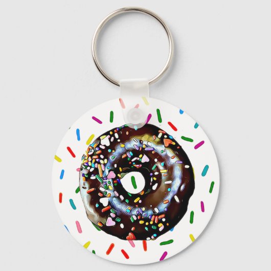 Chocolate Doughnut met Sleutelhanger van Sprinkles (Voorkant)