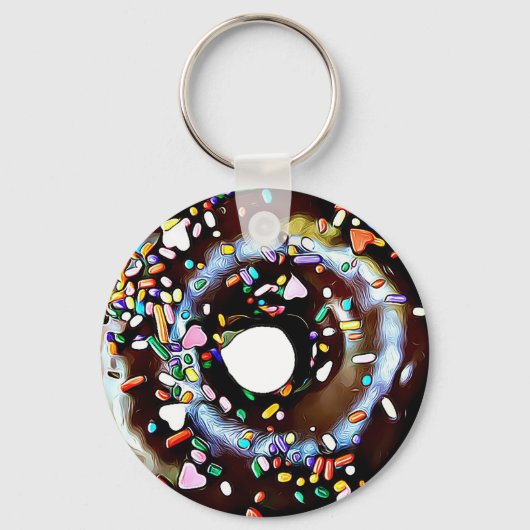 Chocolate Doughnut met Sleutelhanger van Sprinkles (Voorkant)