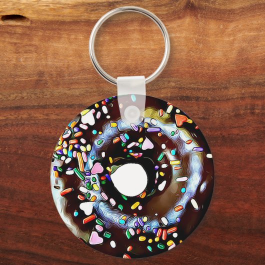 Chocolate Doughnut met Sleutelhanger van Sprinkles (Voorkant)