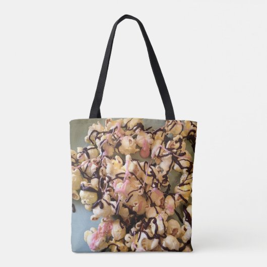 Chocolate Drizzled Salmed Popcorn Tote Bag (Achterkant)