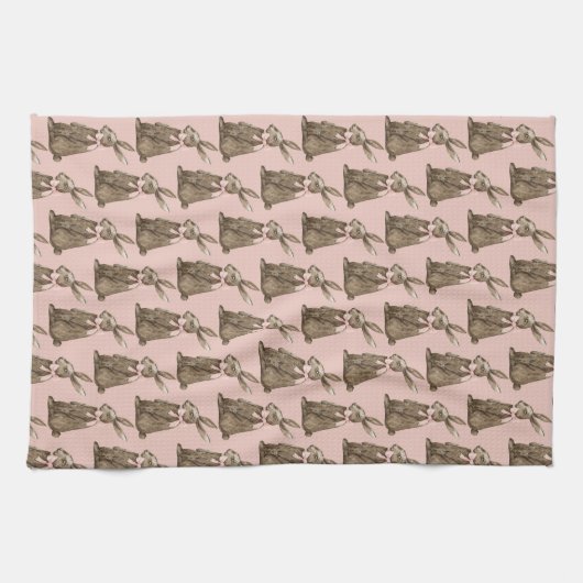 Chocolate Easter Bunny Theedoek (Horizontaal)