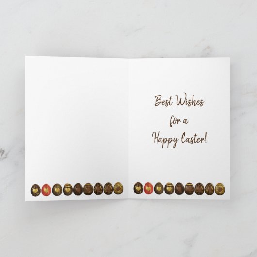 Chocolate Easter Eggs Feestdagen Kaart (Binnen)