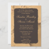 Chocolate Elegance Wedding Invitation Kaart (Voorkant)