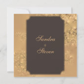 Chocolate Elegance Wedding Invitations Kaart (Achterkant)