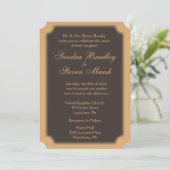 Chocolate Elegance Wedding Invitations Kaart (Staand voorkant)