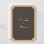Chocolate Elegance Wedding Invitations Kaart (Achterkant)