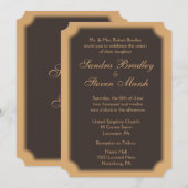 Chocolate Elegance Wedding Invitations Kaart (Voorkant / Achterkant)