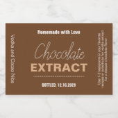 Chocolate Extract Modern Label Sticker (Enkel label)