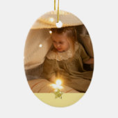 Chocolate Family Photo Minimalist Keepsake Keramisch Ornament (Achterkant)