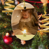 Chocolate Family Photo Minimalist Keepsake Keramisch Ornament